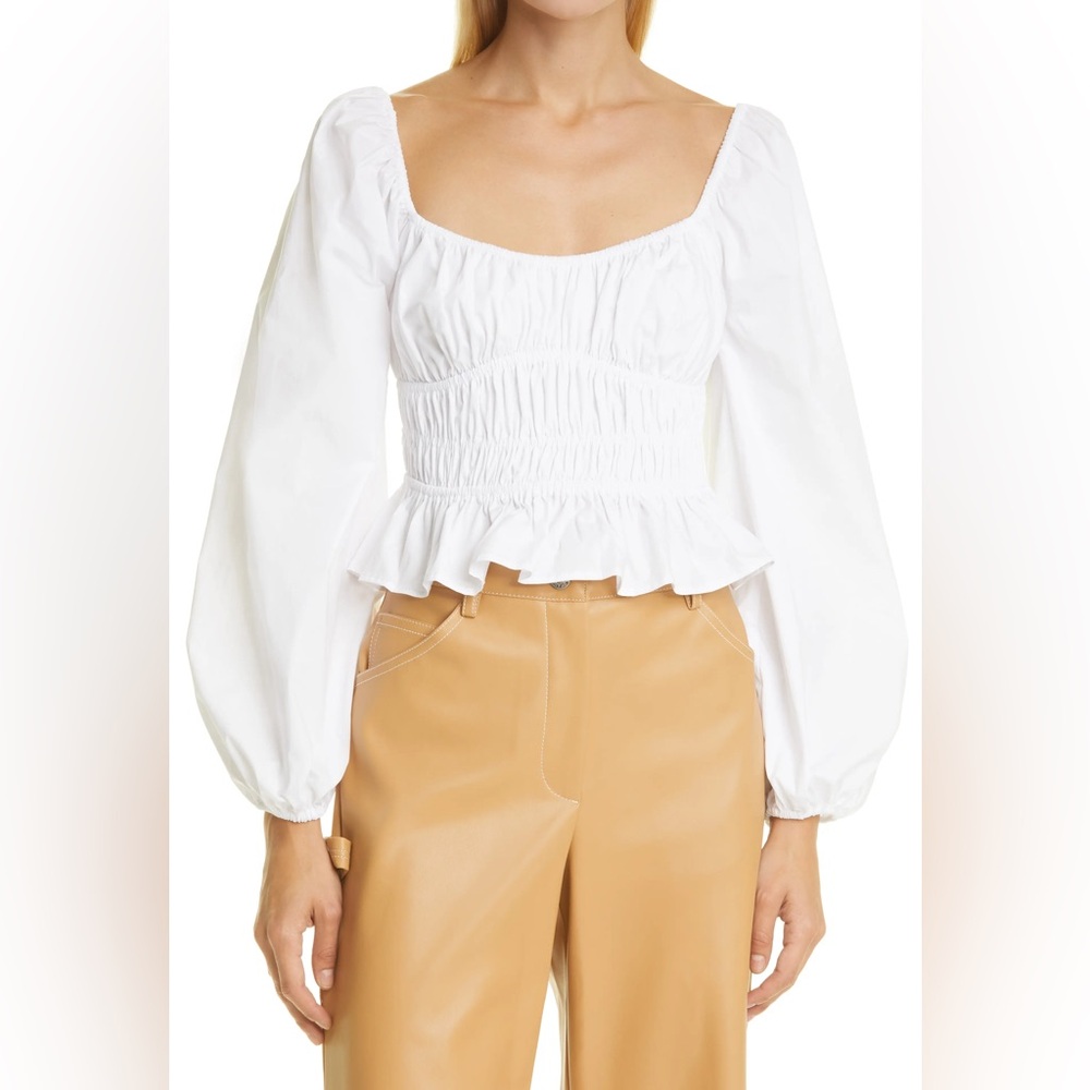 Staud Jill Smoked Cotton Blend Top NWT Medium